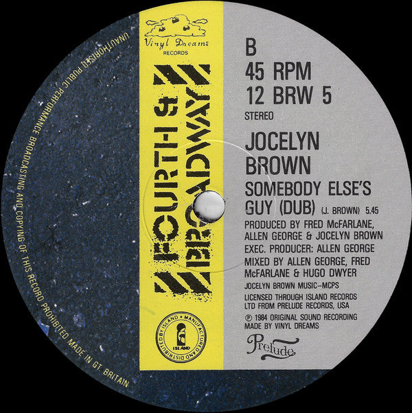 Jocelyn Brown : Somebody Else's Guy (12")