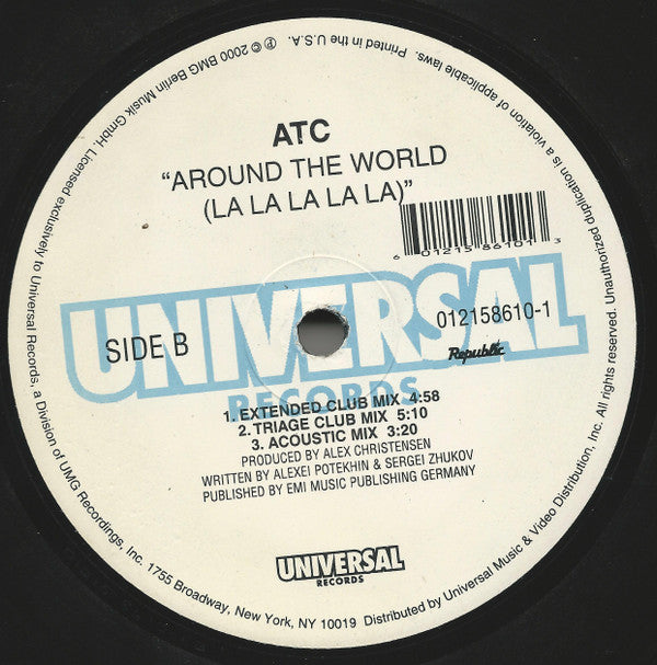 ATC : Around The World (La La La La La) (12")