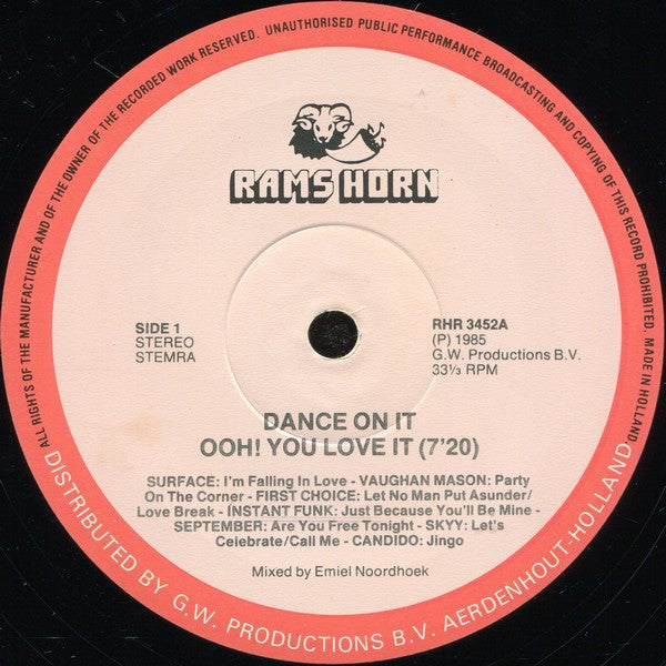 Various : Dance On It Ooh! You Love It (12", Mixed)