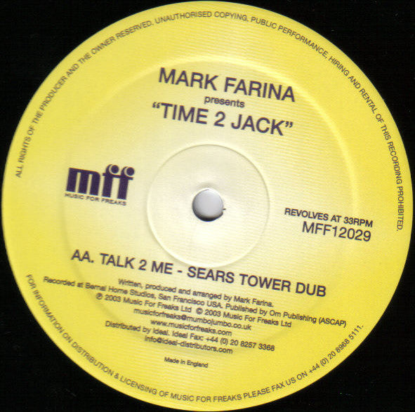 Mark Farina : Time 2 Jack (12")