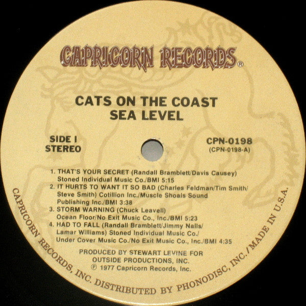 Sea Level : Cats On The Coast (LP, Album, Ter)