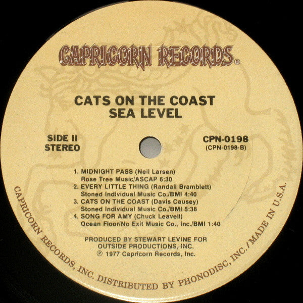 Sea Level : Cats On The Coast (LP, Album, Ter)