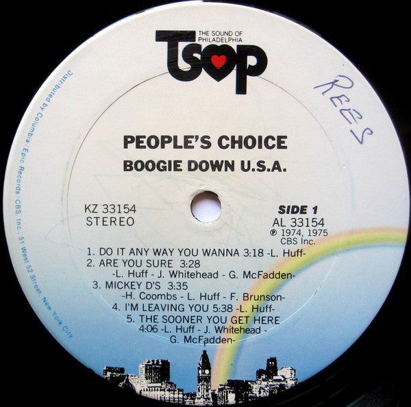 People's Choice : Boogie Down U.S.A. (LP, Album, Pit)