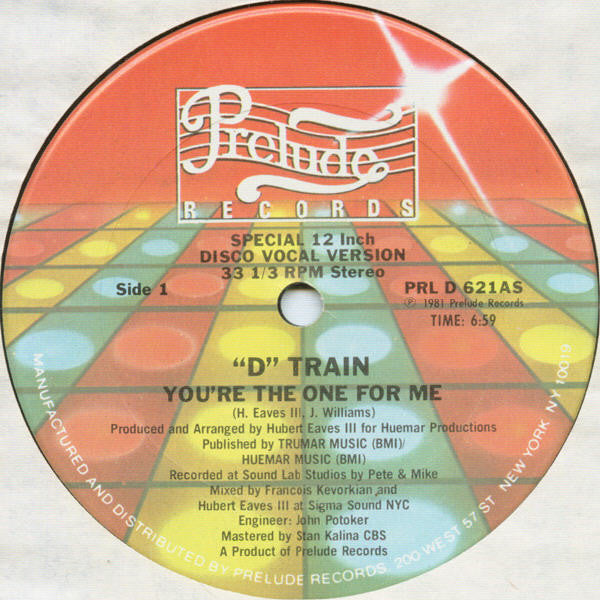 D-Train : You're The One For Me (12", Ter)