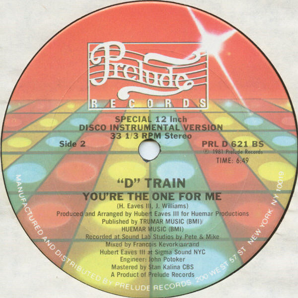 D-Train : You're The One For Me (12", Ter)