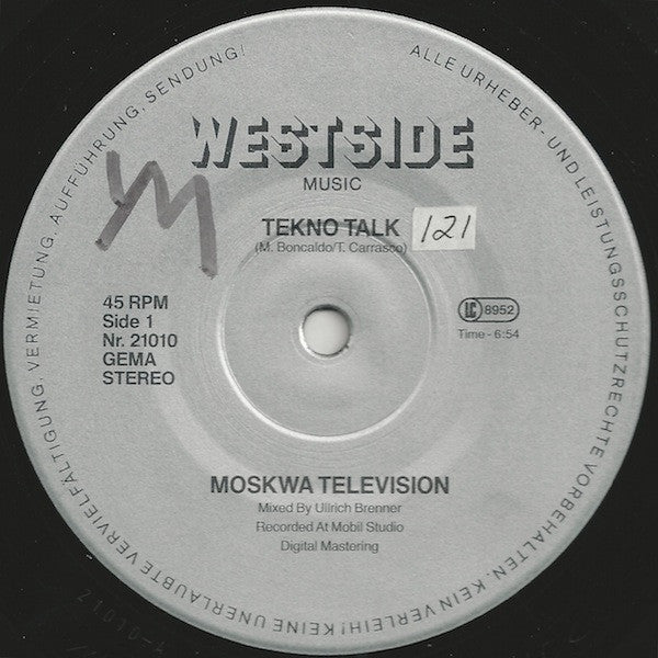 Moskwa Television* : Tekno Talk (12")