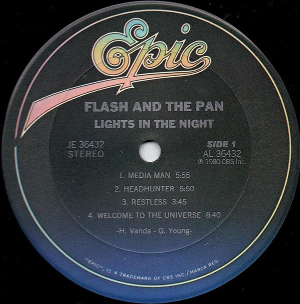 Flash & The Pan : Lights In The Night (LP, Album, Ter)