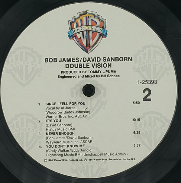 Bob James / David Sanborn : Double Vision (LP, Album, All)