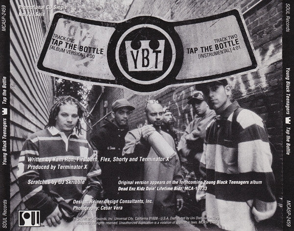 Young Black Teenagers : Tap The Bottle (CD, Single, Promo)