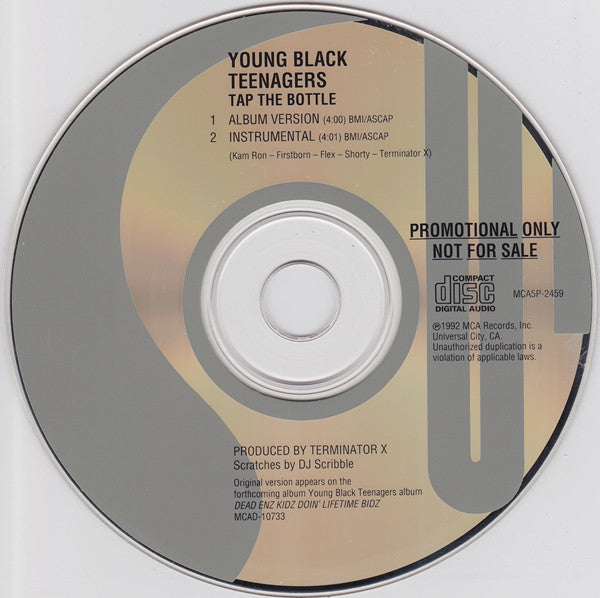 Young Black Teenagers : Tap The Bottle (CD, Single, Promo)