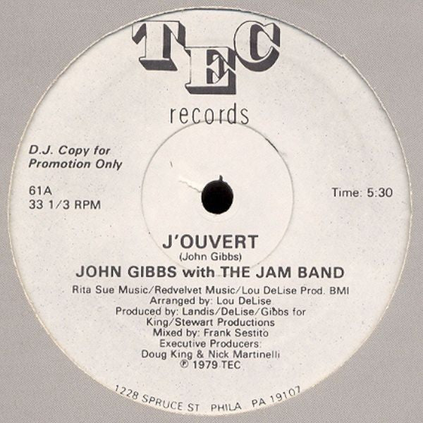 John Gibbs With The Jam Band : J'Ouvert (12", Promo)