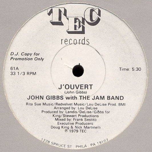 John Gibbs With The Jam Band : J'Ouvert (12", Promo)