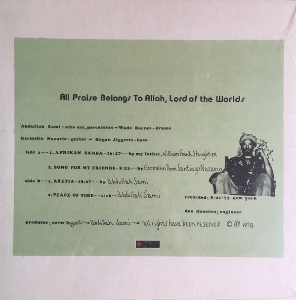 Abdullah Sami : Peace Of Time (LP, Album, Ltd, RE, RM)