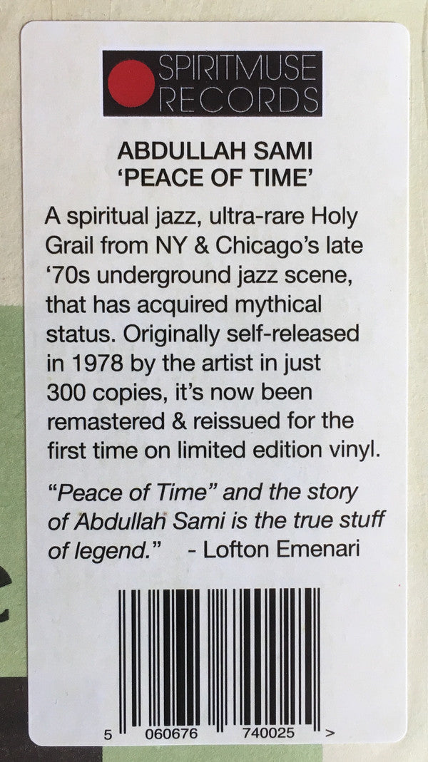 Abdullah Sami : Peace Of Time (LP, Album, Ltd, RE, RM)