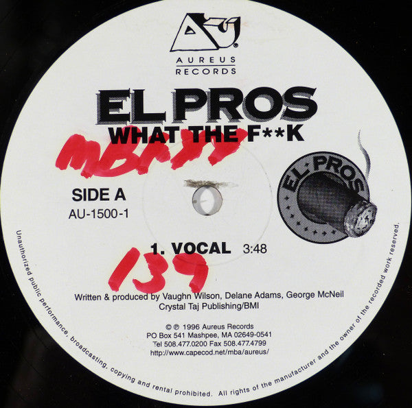 El Pros : What The F**k (10", Single)