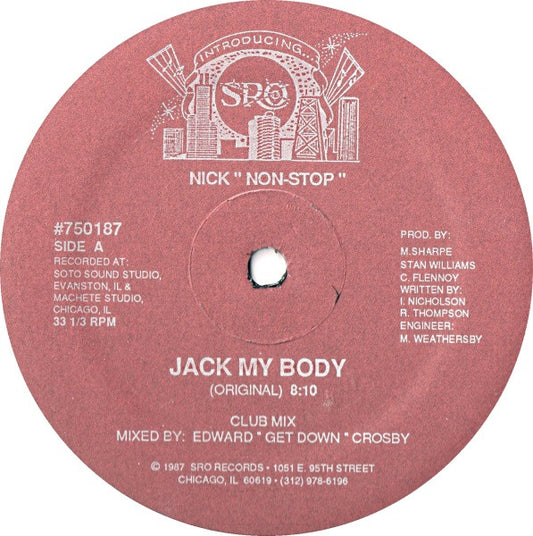 Nick "Non Stop" : Jack My Body (12")