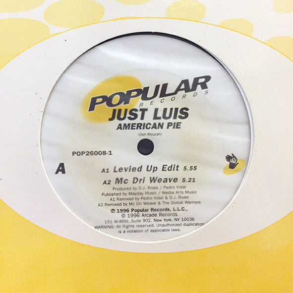 Just Luis : American Pie (12")