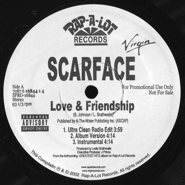 Scarface (3) : Love & Friendship (12", Promo)