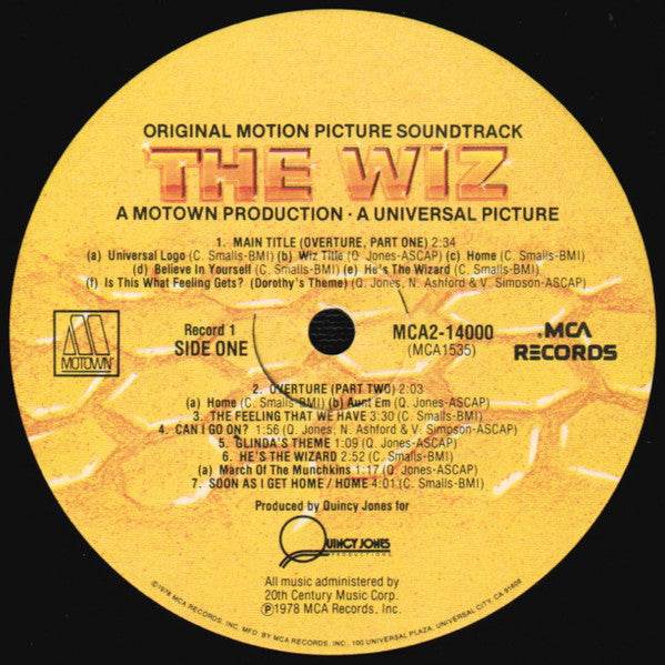 Various : The Wiz (Original Motion Picture Soundtrack) (2xLP, Album, Glo)