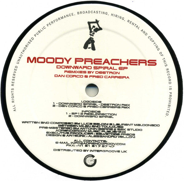 Moody Preachers : Downward Spiral EP (12", EP)