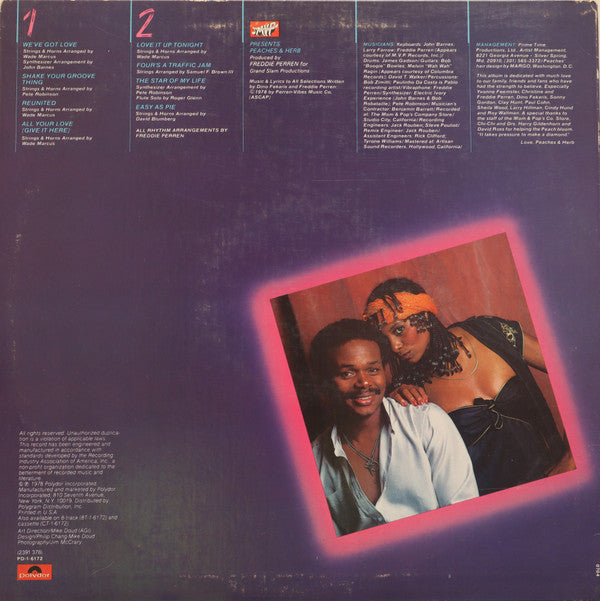 Peaches & Herb : 2 Hot! (LP, Album, PRC)