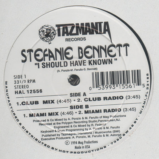 Stefanie Bennett : I Should Have Known (12")