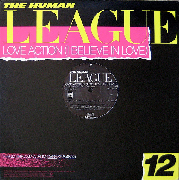 The Human League : Don't You Want Me (Special Extended Dance Mix) / Love Action (I Believe In Love) (12")