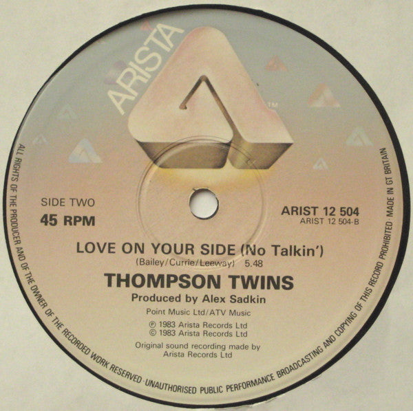 Thompson Twins : Love On Your Side (Rap Boy Rap) (12", Single)