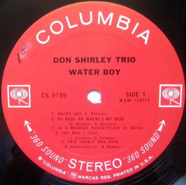 Don Shirley Trio : Water Boy (LP, Album, RE, Pit)