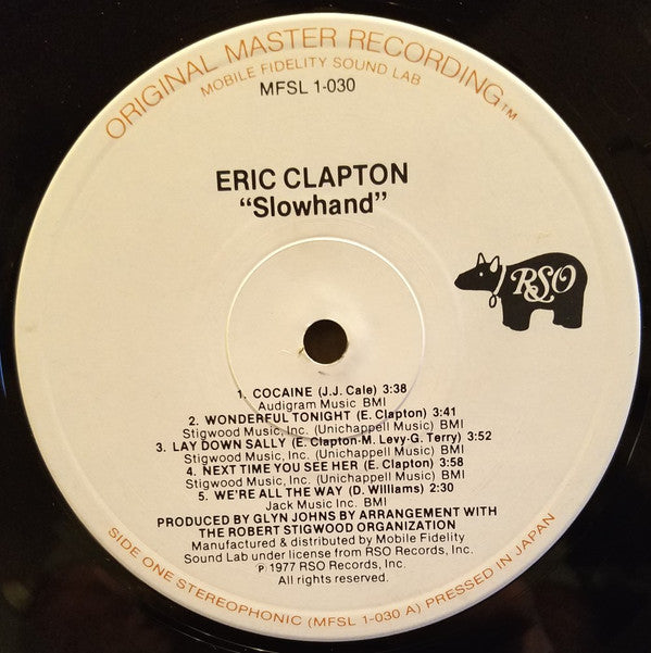 Eric Clapton : Slowhand (LP, Album, Ltd, RE, RM, Gat)