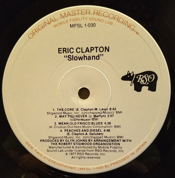 Eric Clapton : Slowhand (LP, Album, Ltd, RE, RM, Gat)