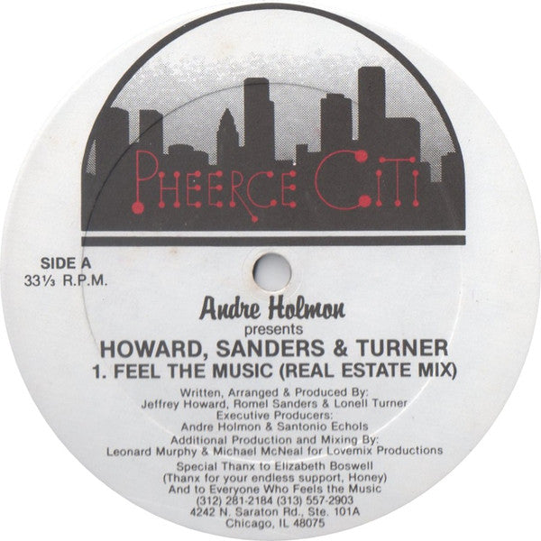 Andre Holmon Presents Jeffrey Howard, Romel Sanders & Lonell Turner : Feel The Music (12")