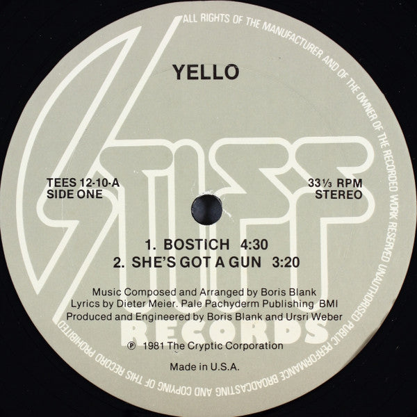 Yello : Bostich (12")