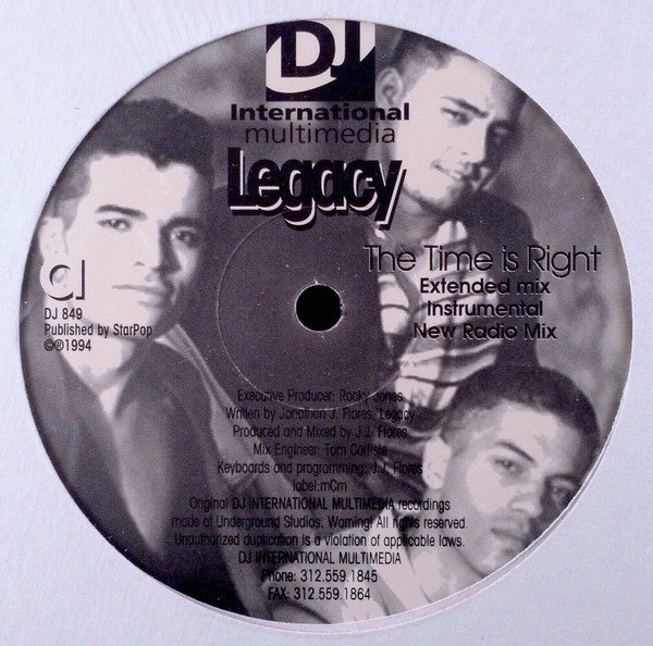 Legacy (2) : The Time Is Right (12")