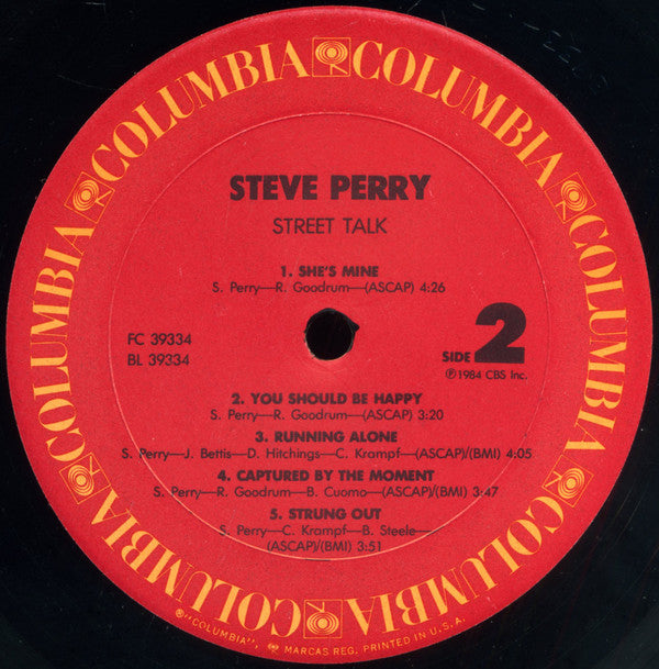 Steve Perry : Street Talk (LP, Album, Pit)