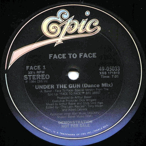 Face To Face (3) : Under The Gun (12", Promo)