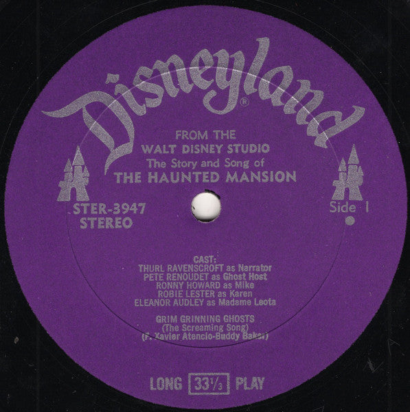 Walt Disney Studio : The Story And Song From The Haunted Mansion (LP, Album, Pur)