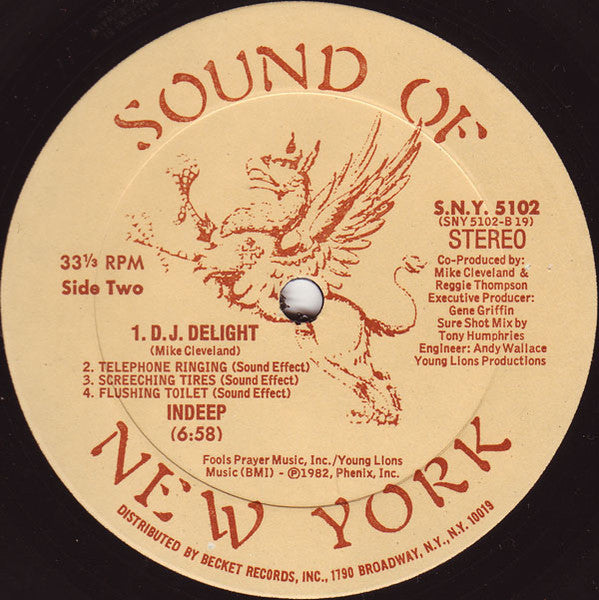 Indeep : Last Night A D.J. Saved My Life (12")