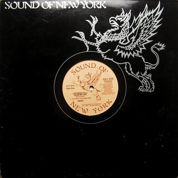 Indeep : Last Night A D.J. Saved My Life (12")