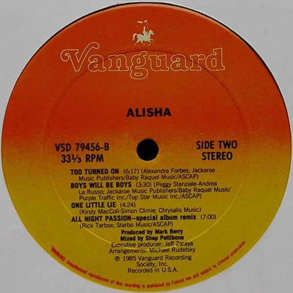 Alisha : Alisha (LP, Album)