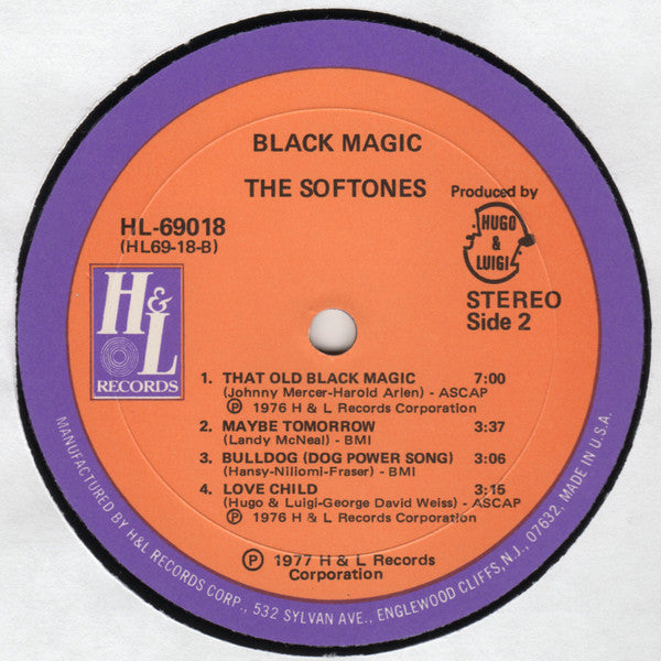 The Softones : Black Magic (LP, Album, San)