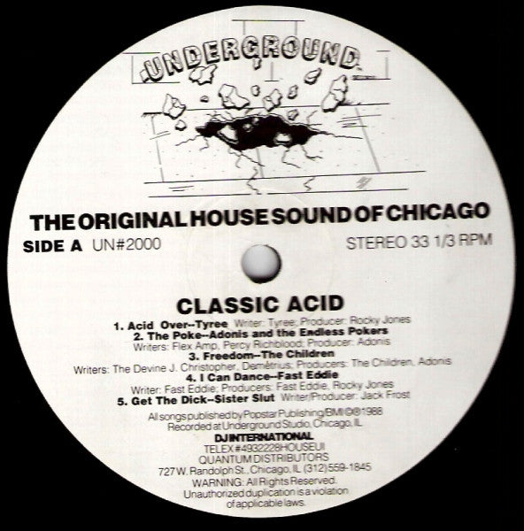 Various : The Original House Sound Of Chicago - Classic Acid Vol. 1 (LP, Comp)