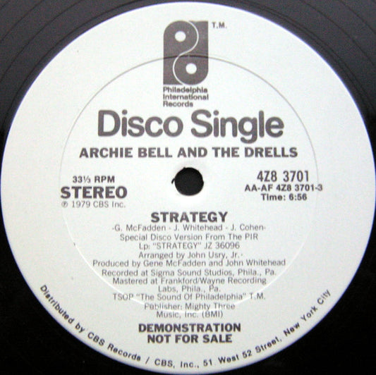 Archie Bell & The Drells : Strategy (12", Promo)