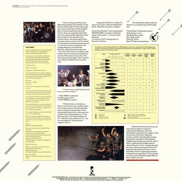 Frankie Goes To Hollywood : Two Tribes (Annihilation) (12", Promo)