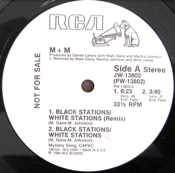 M + M : Black Stations / White Stations (12", Promo)