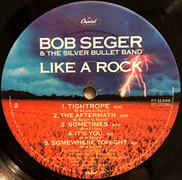 Bob Seger And The Silver Bullet Band : Like A Rock (LP, Album, Spe)