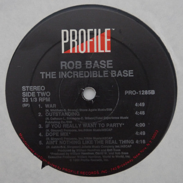 Rob Base : The Incredible Base (LP, Album)