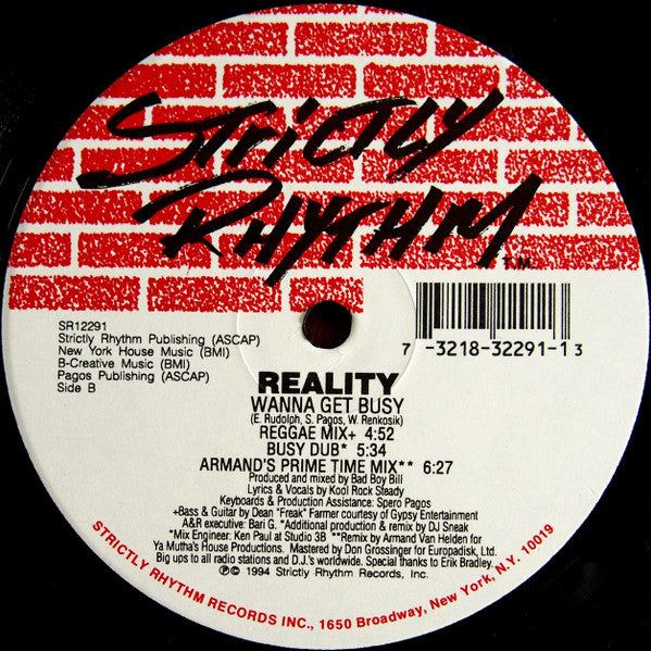 Reality : Wanna Get Busy (12")