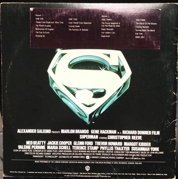 John Williams (4) : Superman The Movie (Original Sound Track) (2xLP, Album)