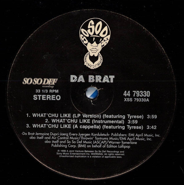 Da Brat : What'chu Like (12")